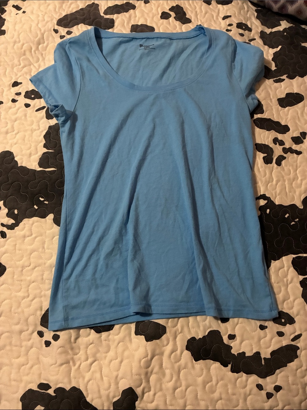 Kids Scoop Neck Short Sleeve Tee - Light Blue
